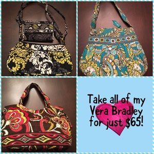 3 Vera Bradley purses and 1 wallet